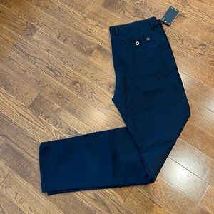 MASSIMO DUTTI Men's Blue Regular Fit Cotton Chinos